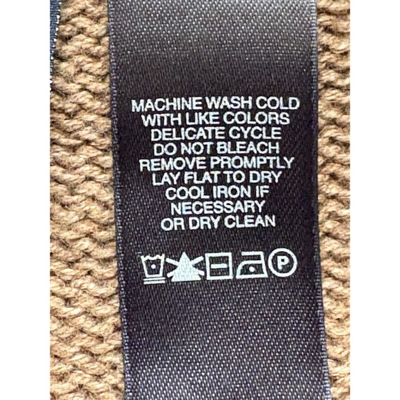 Crazy Horse Liz Claiborne Petite L Brown Full-Zip Sweater Snow Embroidered Dogs - Picture 7 of 11